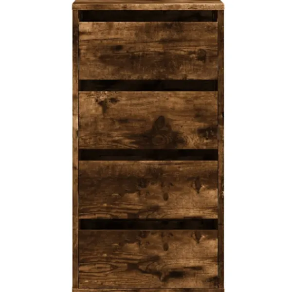 vidaXL Byråer>Byrå rökfärgad ek 40x41x76 cm konstruerat trä