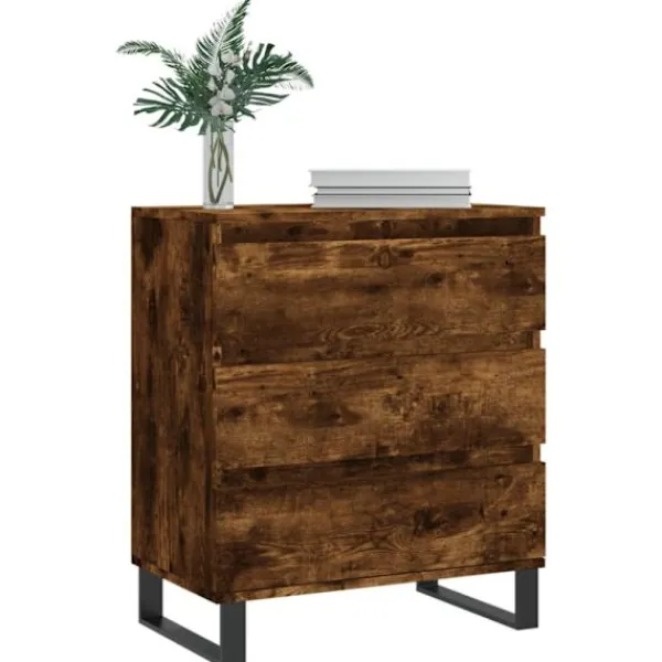 vidaXL Sideboards>Byrå rökfärgad ek 60x35x70 cm konstruerat trä