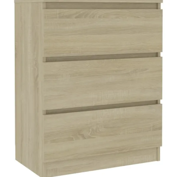 vidaXL Byråer>Byrå sonoma-ek 60x35x76 cm konstruerat trä