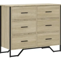 vidaXL Byråer>Byrå sonoma-ek 91x35,5x74,5 cm konstruerat trä