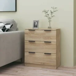 vidaXL Byråer>Byrå sonoma-ek 60x30x70 cm konstruerat trä