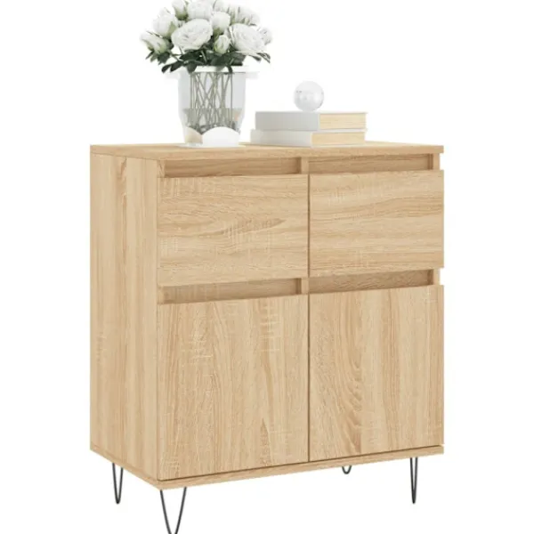 vidaXL Sideboards>Byrå sonoma-ek 60x35x70 cm konstruerat trä