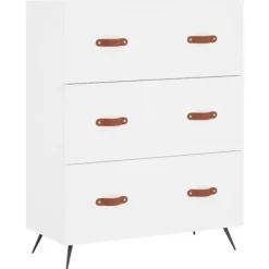 vidaXL Byråer>Byrå vit 69,5x34x90 cm konstruerat trä