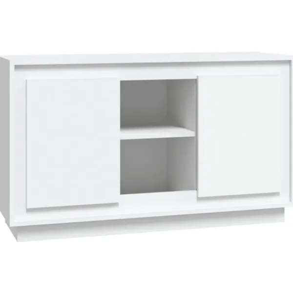 vidaXL Sideboards>Byrå vit 102x35x60 cm konstruerat trä