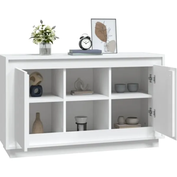 vidaXL Sideboards>Byrå vit 102x35x60 cm konstruerat trä