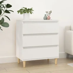 vidaXL Byråer>Byrå vit 60x35x70 cm konstruerat trä
