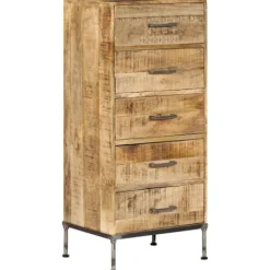 vidaXL Byråer>Byrå 45x35x106 cm massivt mangoträ
