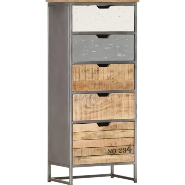vidaXL Byråer>Byrå 45x30x105 cm massivt mangoträ