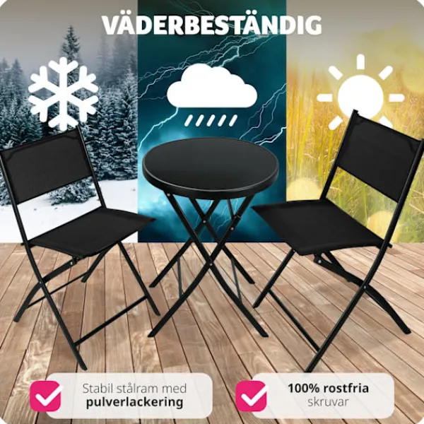 tectake Balkongmöbler>Caféset Düsseldorf