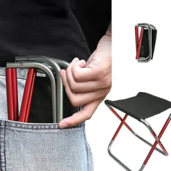 Pallar>Camping Vikbar Pall Mini Utomhus Hopfällbar Slappstol Säte