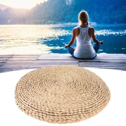 Sittpuffar>Cattail handvävd sittpuff Tatami-sittdyna för Yoga Balkong Bay Window-dekoration
