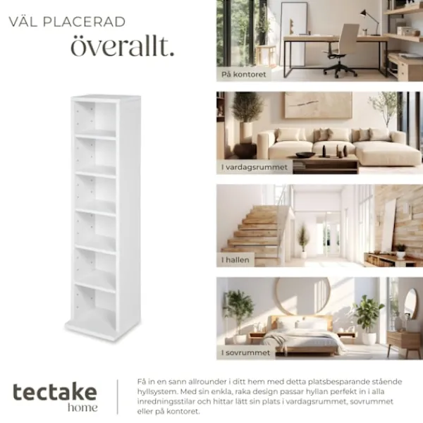 tectake Hyllor>CD-hylla Juliane för 102 CD-skivor