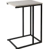 AKTIVE Småbord>C-formad sidobord - - 40x30x59 cm - Cementeffekt - Svart metallstruktur - Stöder upp till 5 kg