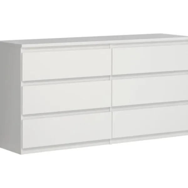 Byråer>CHELSEA 6 lådor byrå - färg - L 154 x D 42,2 x H 79,9 cm