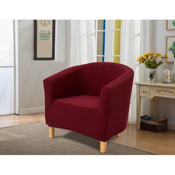 Stolar>Chesterfield fåtölj överdrag, Jacquard stretch stretch badkar