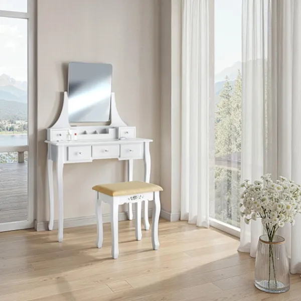Sminkbord>Claire sminkbord med pall
