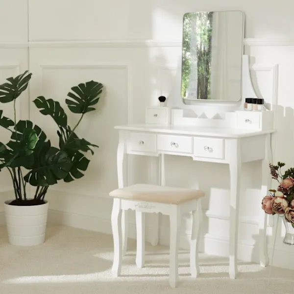 Sminkbord>Claire sminkbord med pall