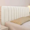 Sängar>(160cm, Beige) Stretch Sänggavelöverdrag, Nordiskt Enfärgat Sänggavel Skydd, Sänggavel Överdrag, Sänggavelöverdrag för Enkel Dubbel King Size