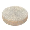 Sittpuffar>45cm Yogamattor Rund Puff Golvkudde Halm Meditation Förtjockning Mjuk Yoga Utrustning