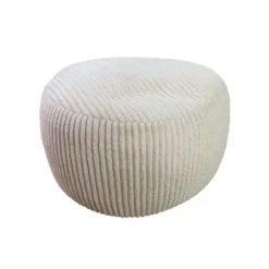 Northix Sittpuffar>Corduroy Puff – Rund Golvkudde, Boho-stil
