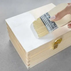 CREATIVE DECO Kistor & Koffertar>förvaringslåda i trä med lås | 21,4 x 13,8 x 10 cm | Förvaringskista | Trälåda | Trälåda