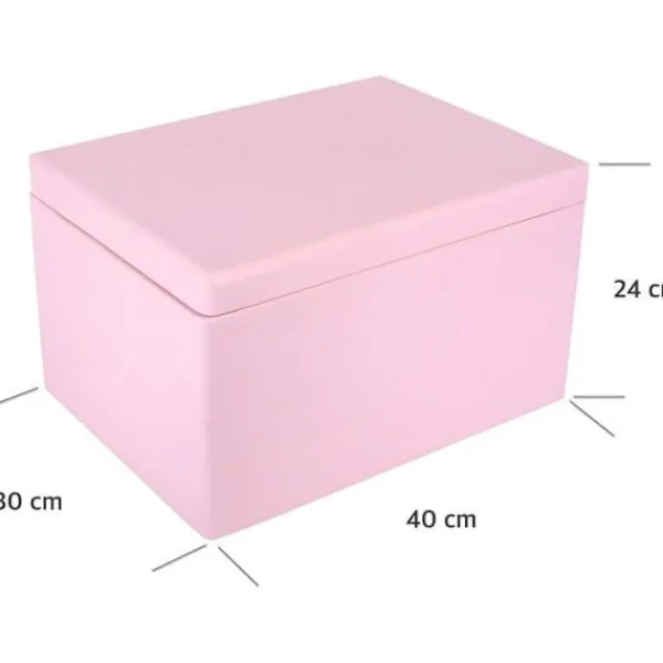 CREATIVE DECO Kistor & Koffertar>XXL förvaringslåda i trä - 40 x 30 x 24 cm - med lock