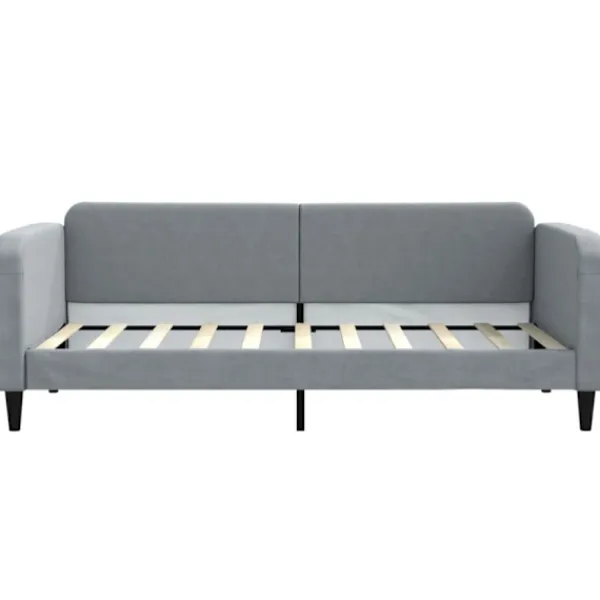 vidaXL Soffor>Dagbädd ljusgrå 90x190 cm tyg