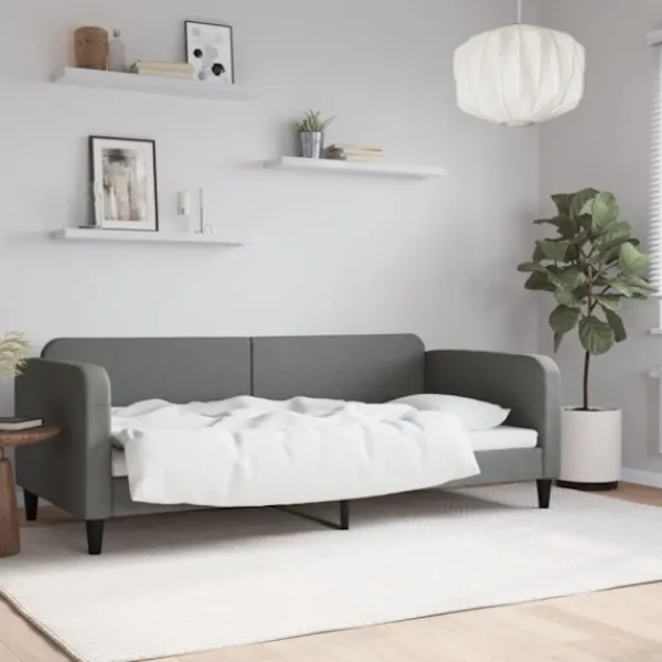 vidaXL Soffor>Dagbädd mörkgrå 90x200 cm tyg