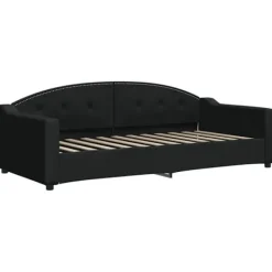 vidaXL Soffor>Dagbädd svart 90x200 cm tyg