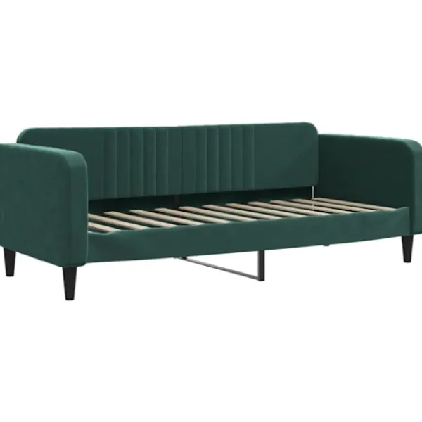 vidaXL Soffor>Dagbädd utdragbar med lådor mörkgrön 80x200 cm sammet
