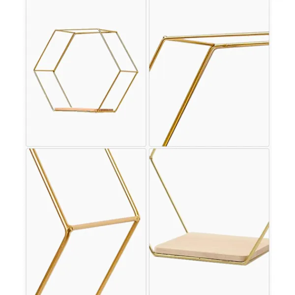 Hyllor>1-delad uppsättning hexagonala vägghyllor, förvaringshyllor