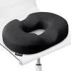 Stolar>Donutkudde för Hemorrojder - 100% Memory Foam Kuddar med Halkfri Botten - Fast Ortopedisk Sits - Smärtlindring för Svanskotan