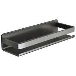 Hyllor>Duschkorg, Hög Räls Hållare, Metall Väggmonterad Förvaringshylla, 30x13x7.7cm (Grå)
