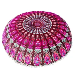 Sittpuffar>/EA/Stor Mandala Golvkudde Rund Bohemisk Meditationskudde Överkast Ottoman Puff