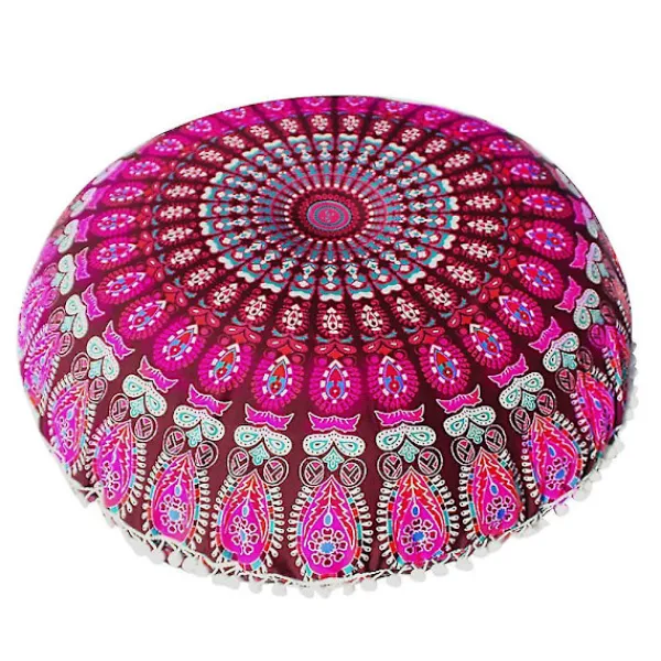 Sittpuffar>/EA/Stor Mandala Golvkudde Rund Bohemisk Meditationskudde Överkast Ottoman Puff