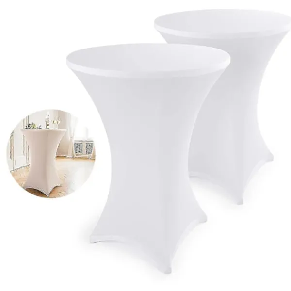Småbord>Eleganta Antracit Stretchöverdrag Bar Bordsöverdrag för Bistrobord 80 2 Set