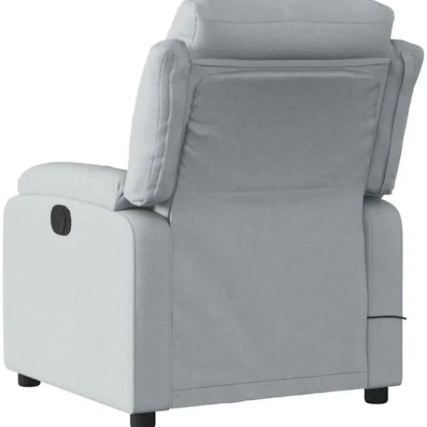 vidaXL Fåtöljer>Elektrisk massagefåtölj ljusgrå tyg