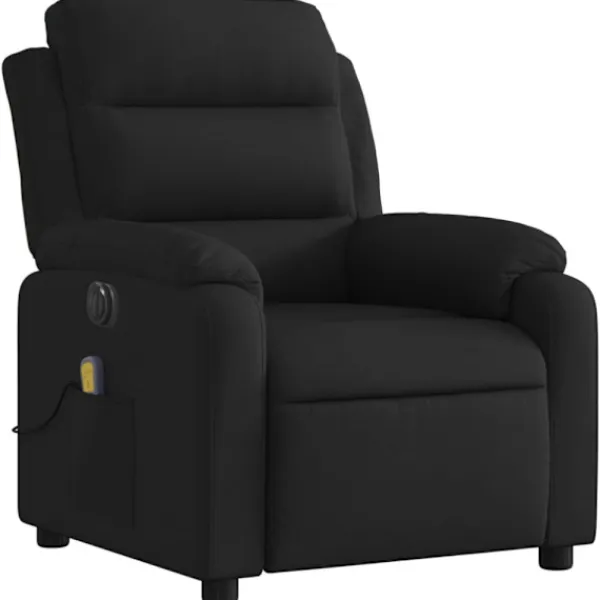 vidaXL Fåtöljer>Elektrisk massagefåtölj med uppresningshjälp svart tyg