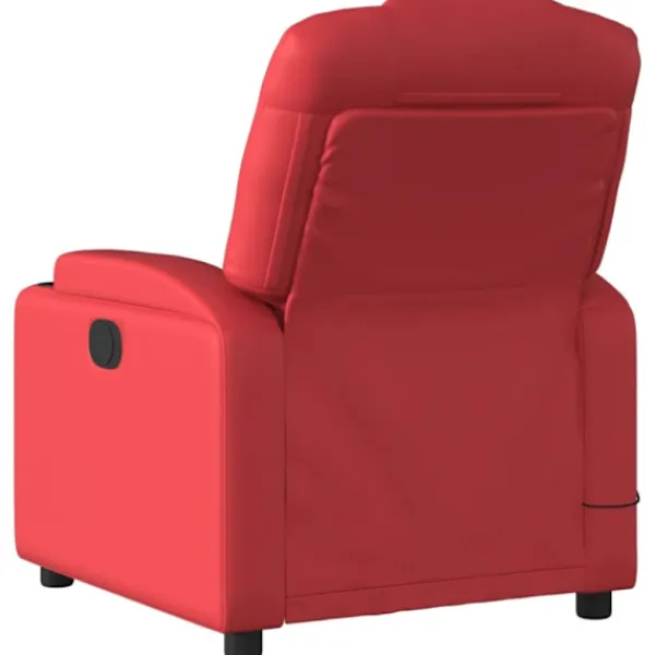 vidaXL Fåtöljer>Elektrisk massagefåtölj röd konstläder