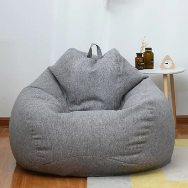 LAIQIANKUA Sittsäckar>Endast Bean Bag Ny design Extra Stor Bean Bag Stolar Soffa Cover Inomhus Lazy Lounger För Vuxna Barn Hotsale! 90 * 110cm