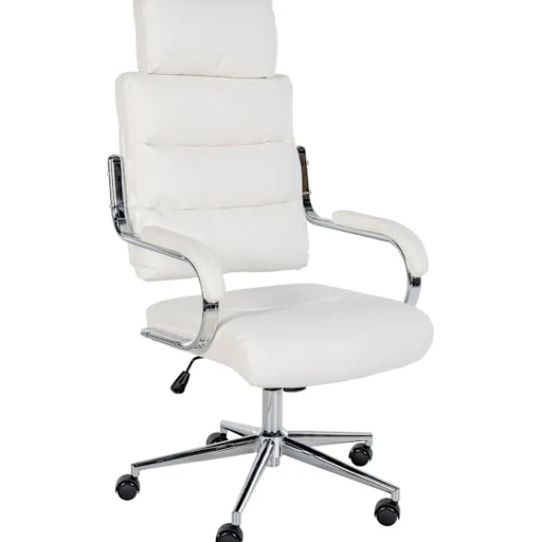 BellaFurn Kontorsmöbler>Ergonomisk kontorsstol - Kontorsordförande - Hög stabilitet och långvarig komfort | Färg: Vit