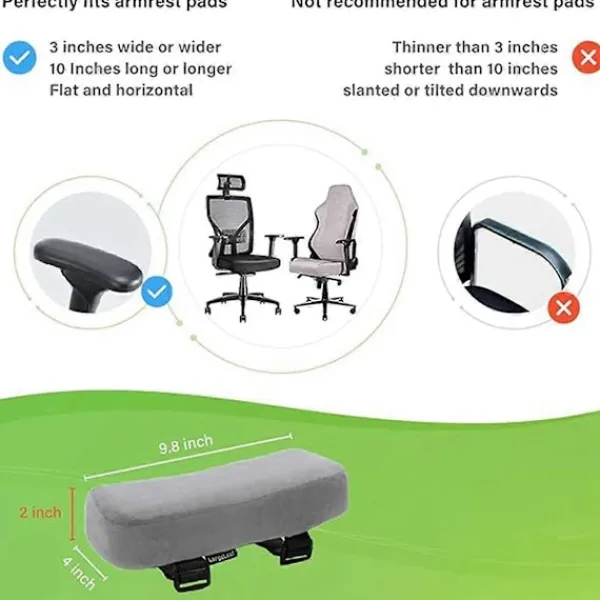 Kontorsmöbler>Ergonomiska Armstödsdynor för Kontorsstol, Bekväma Armstödsskydd för Spelstolar för Armbågar och Underarmar