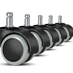 Kontorsmöbler>Ersättningshjul för kontorsstolar på hårda golv - 5-pack - 11 mm / 22 mm - För gamingstolar, snurrstolar, Pr{ee}