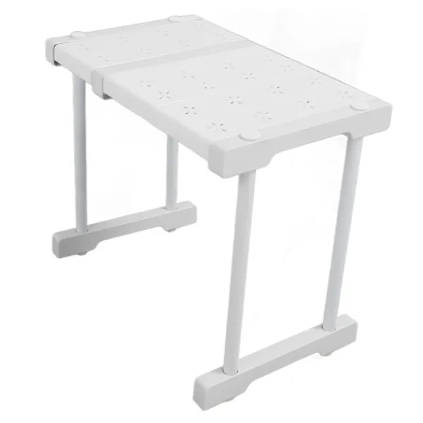 Hyllor>Expanderbar hylla stapelbar 121lb lastbärande avdelare förvaringsställ för garderob skåp längd 27‑38cm / 10.6‑15in