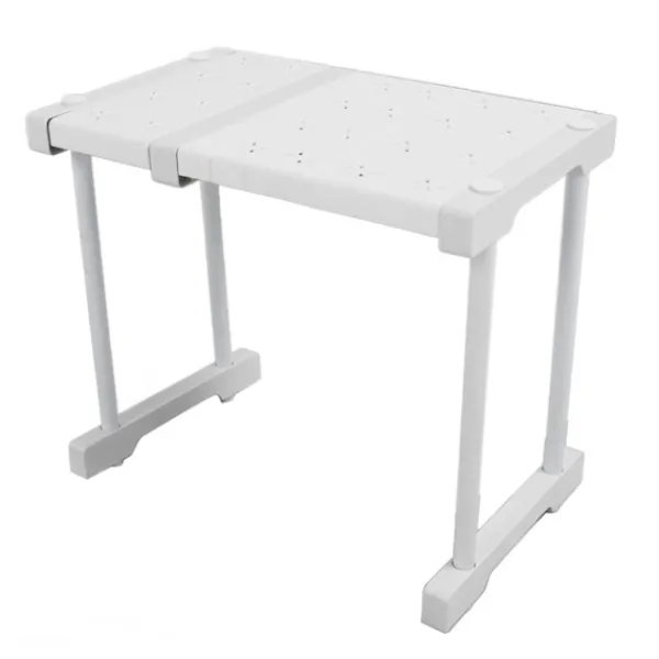 Hyllor>Expanderbar hylla stapelbar 121lb lastbärande avdelare förvaringsställ för garderob skåp längd 27‑38cm / 10.6‑15in