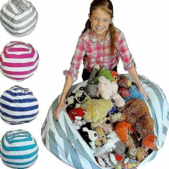 Sittsäckar>Extra stor leksaksdjursförvaring bönpåse barn bönöverdrag mjuk sits hem Rose red