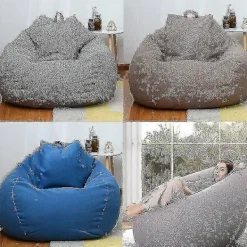 Sittsäckar>Extra Stora Sittsäckar Sofföverdrag Inomhus Lazy Lounger kompatibel med Vuxna Barn (Inga fyllmedel)