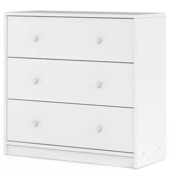 AUCUNE Byråer>FINLANDEK TYYLIKÄS sovrumsbyrå modern stil vit inredning - L 72 cm