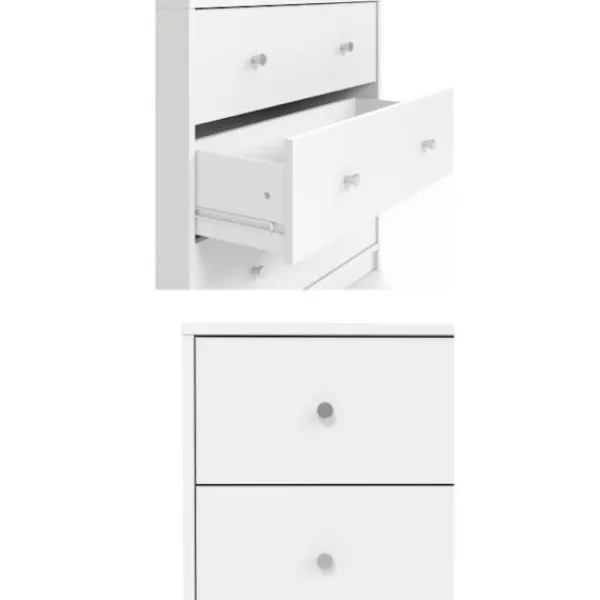 AUCUNE Byråer>FINLANDEK TYYLIKÄS sovrumsbyrå modern stil vit inredning - L 72 cm