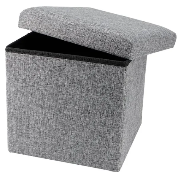 Sittpuffar>Fällbar förvaringsottoman multifunktionell förvaringsbänk fotpall sittplats med lockBig